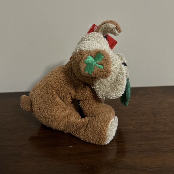 Russ Luv Pets Danny Bulldog Dog Shamrock St. Patrick's Day Mini Plush w/ Tag - Picture 4 of 10